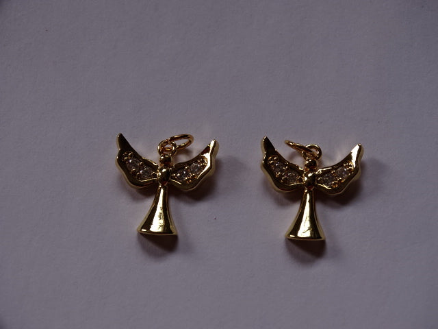 Gold coloured angel pendant