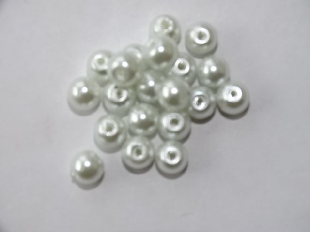 Pure White Glass Pearl 6mm