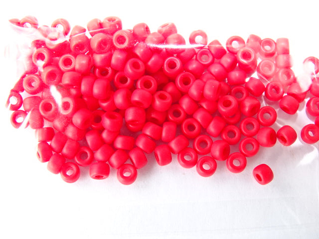 Matubo Seed beads size 8. matte Opaque Red