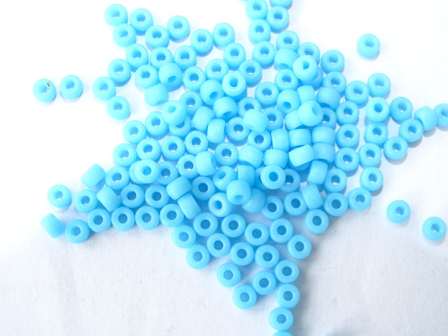 Matubo Seed beads size 8. Matte Opaque Blue Turquoise