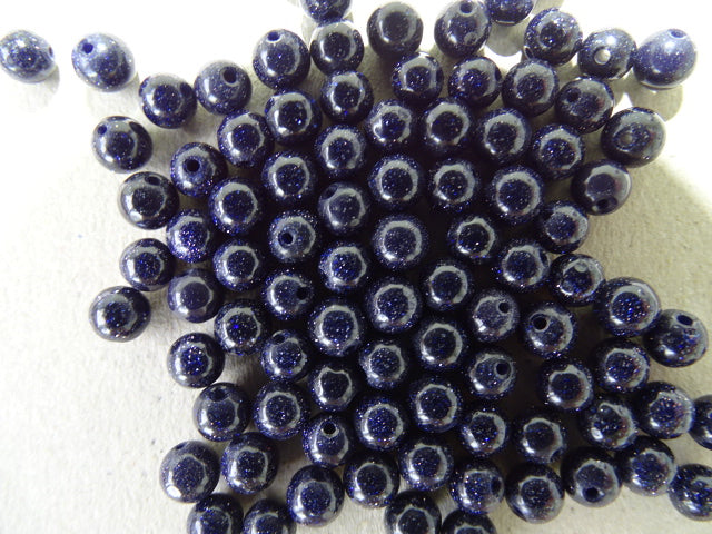 Semi Precious Blue Sandstone 4mm Beads