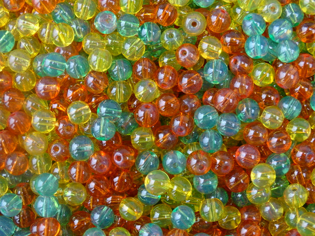 6mm Glass Beads  'Juicy Mix'  Opalite