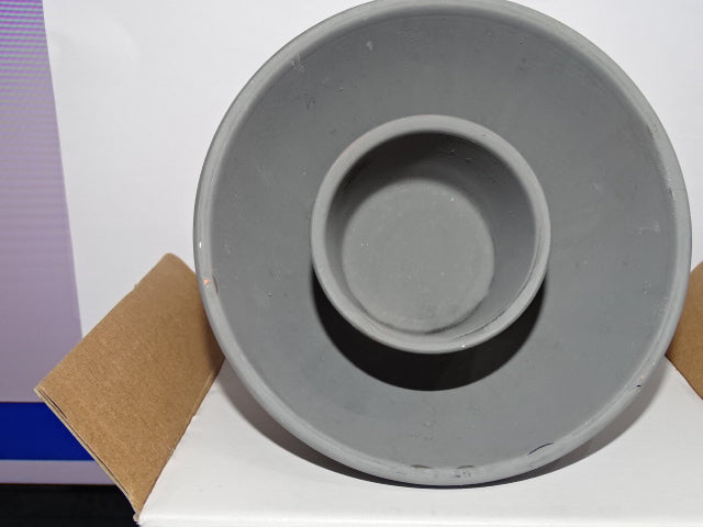 Lotus Engraved Grey Terracotta Smudge Bowl