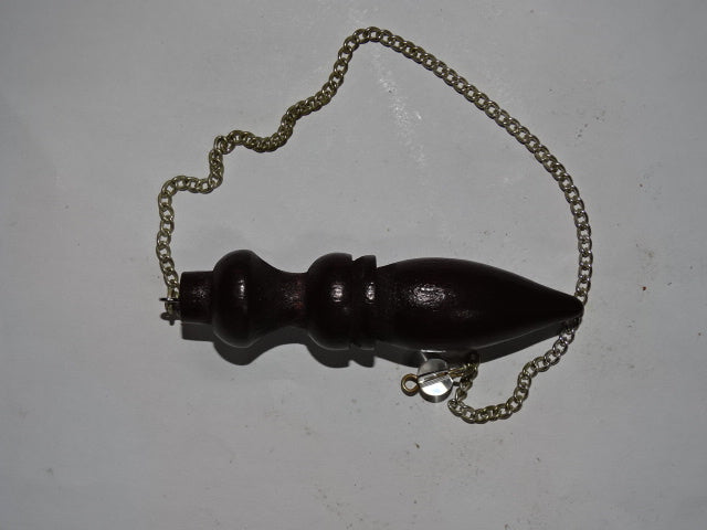 Wood Pointed Dowsing Pendulum (Dyed Coconut Brown)