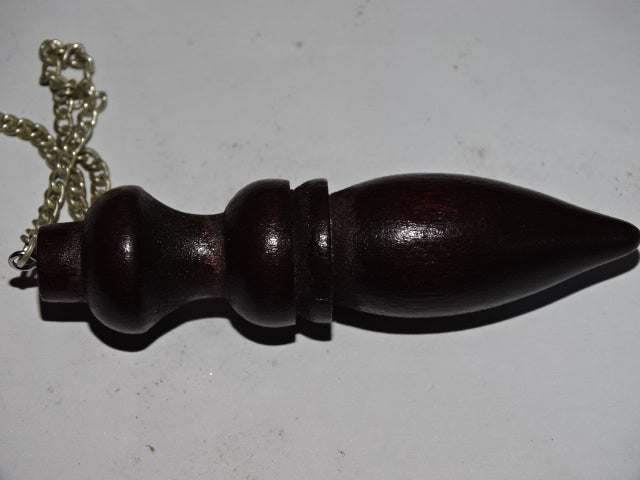 Wood Pointed Dowsing Pendulum (Dyed Coconut Brown)