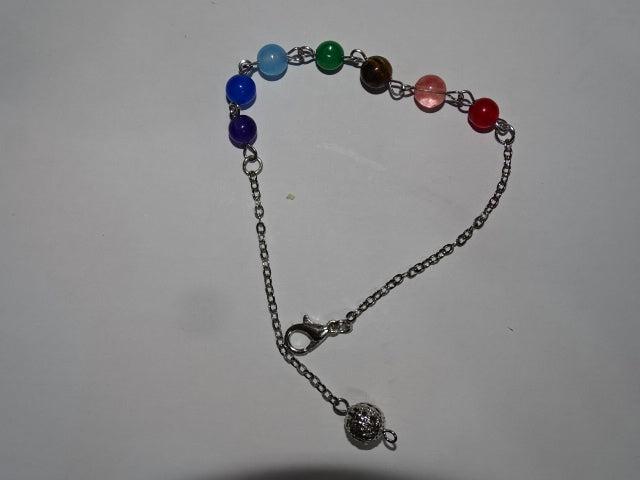 Genuine Opalite  Bullet Ended Dowsing Pendulum / Pendant With Chakra Bracelet