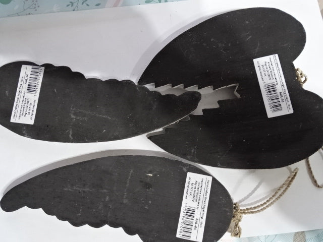 Carved Wooden Angel Wings Set