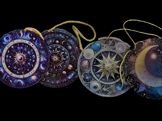 Sun, Moon and Stars Acrylic Celestial Window / Wall Plaque
