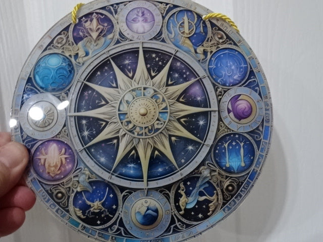Sun, Moon and Stars Acrylic Celestial Window / Wall Plaque