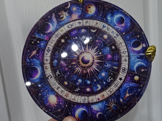 Sun, Moon and Stars Acrylic Celestial Window / Wall Plaque