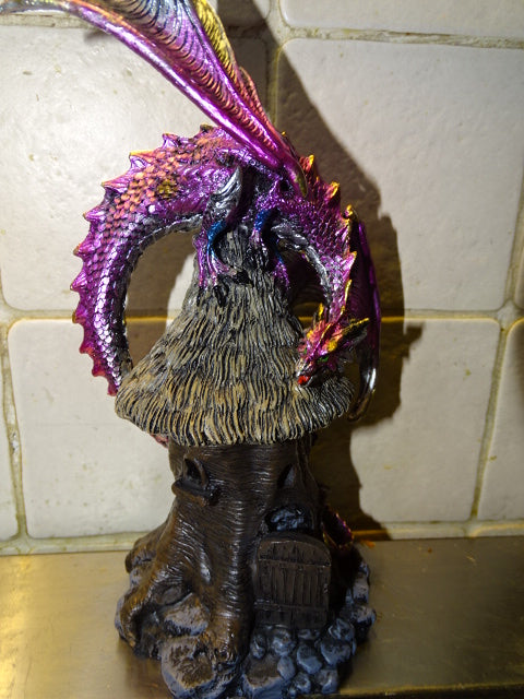 Guardian of The Castle Resin LED Dragon Figurine