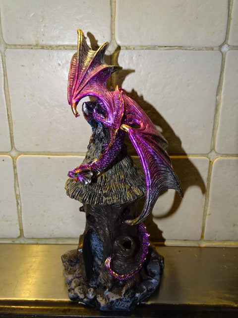Guardian of The Castle Resin LED Dragon Figurine