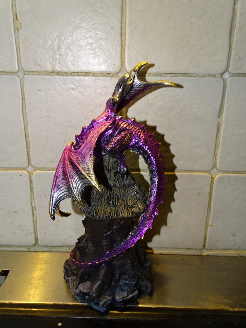 Guardian of The Castle Resin LED Dragon Figurine