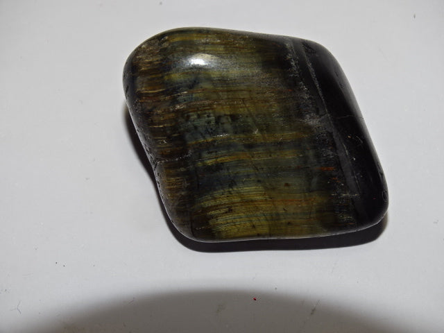 Large Size Rare Blue Tigers Eye Tumblestone  3 x 3 x 1cm (Approx) and Mini Smudge Set