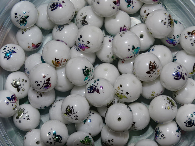 Butterfly Motif  10mm Glass Beads