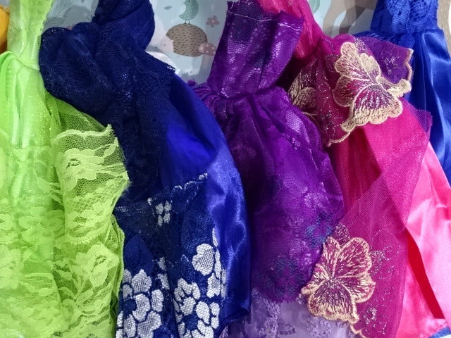 Doll Accessories, Prom Dress and Shoes Set (For Barbie Sizes)  Random Mixes