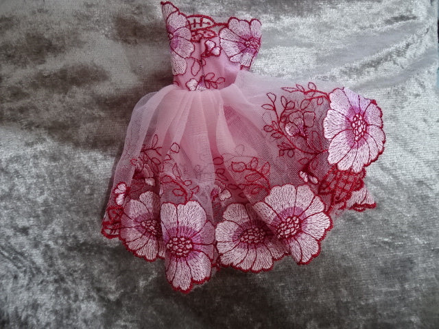 Doll Dresses for 30 Cm Plastic Fashion Doll  'Short Lacy Prom Dresses' (Will Fit Barbie Sized Dolls)