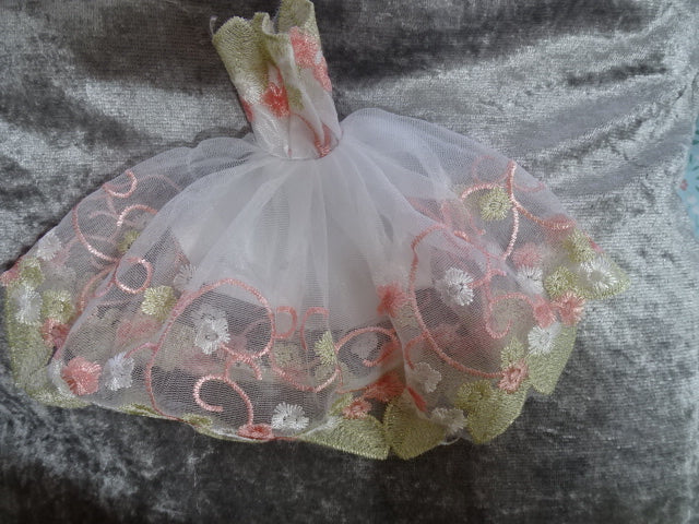 Doll Dresses for 30 Cm Plastic Fashion Doll  'Short Lacy Prom Dresses' (Will Fit Barbie Sized Dolls)
