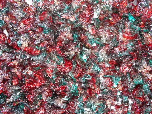 Beautiful Butterflies   2 Toned Shaped Glass Beads 12 x 13.5 x 3.5mm