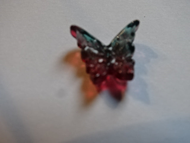 Beautiful Butterflies   2 Toned Shaped Glass Beads 12 x 13.5 x 3.5mm