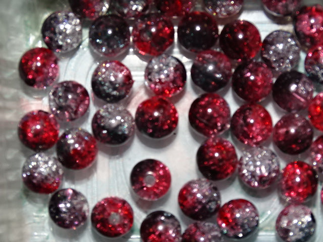 'Gothalicious'  8mm Acrylic Crackle Beads