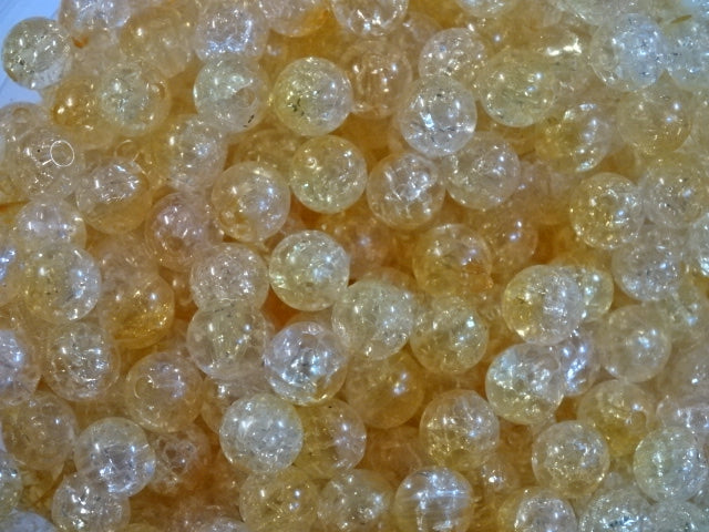 'Orange Popsicle'   8mm Acrylic Crackle Beads