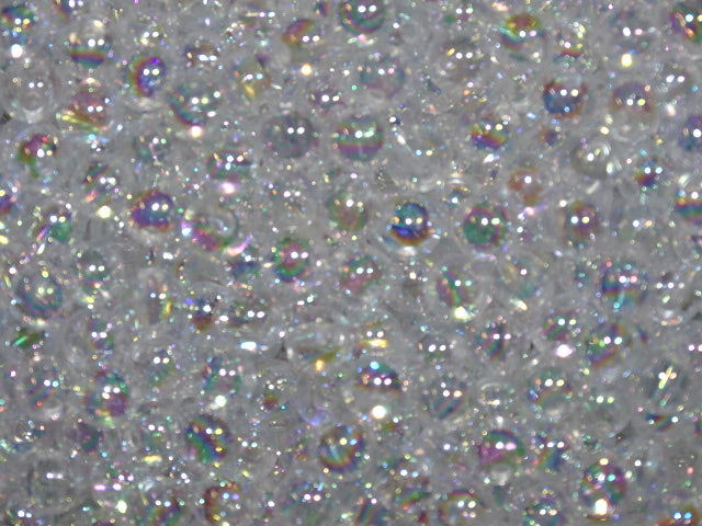 'Swan Princess'  6mm Ab Coated Acrylic Beads