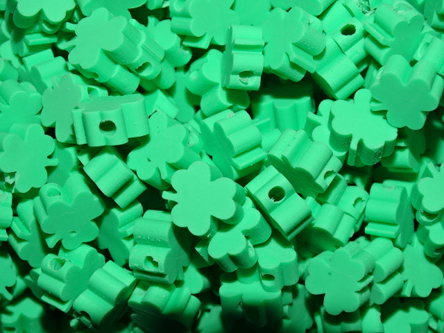 Lucky Shamrock Polymer Clay Beads