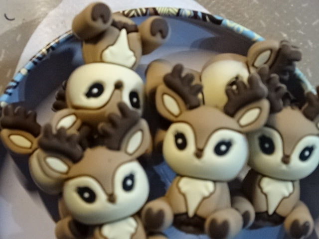 Adorable Silicone Silka Deer Bead / Charm