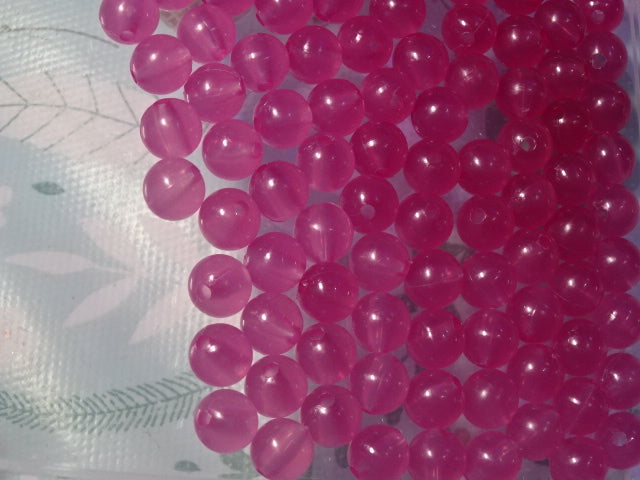 Hot Pink UV / Sunlight Colour Change 8mm Acrylic Beads