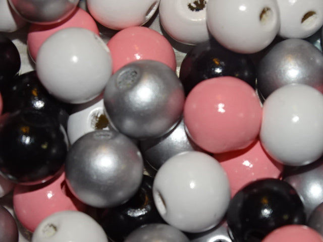 'Chunky Pretty Mix'   16mm Painted Wooden Beads