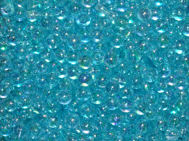 Aurora Ice Blue Ab Rainbow 6mm Acrylic Beads