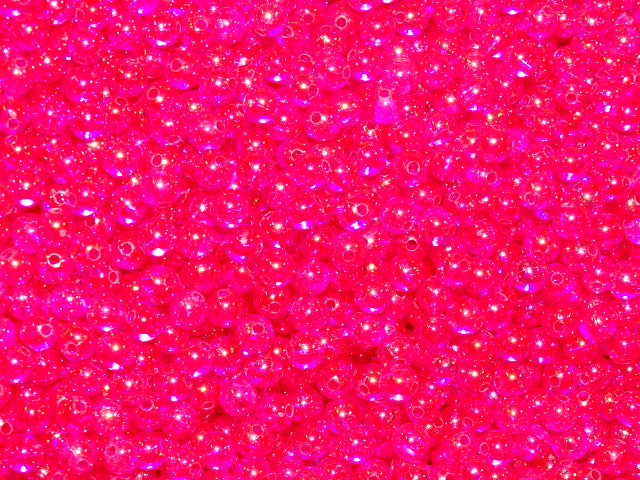 Fuchsia Ab Rainbow Soap Bubble   6mm Acrylic Beads