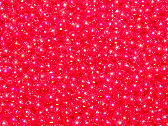 'Poppy'  Ab Rainbow Soap Bubble  6mm Acrylic Beads