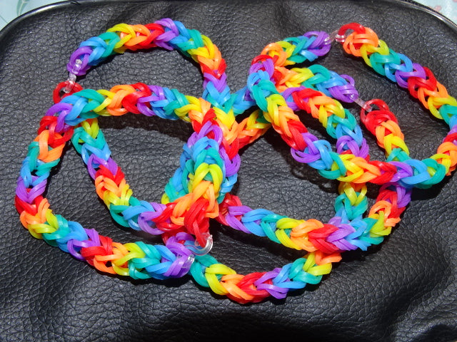 'Gaybandz'  Traditional Rainbow Pride Colours 'Heart Pattern Style' Wrist Bands