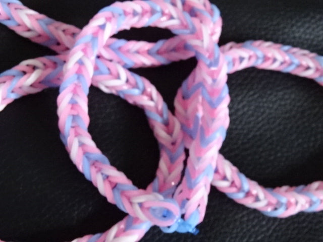 'Gaybandz'  Transgender Colours Rubber Wristbands 'Colour Block'  Chevron Style