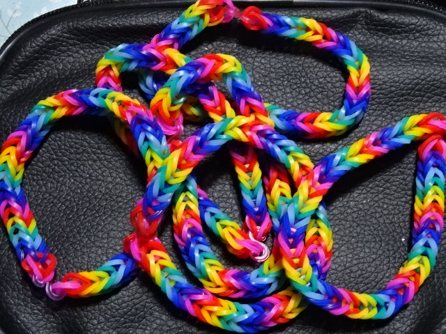 'Gaybandz'  'Original Gilbert Baker Pride Flag' Colours Rubber 'Chevron Style' Wrist Bands