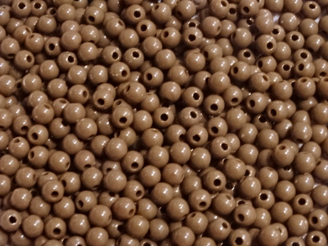 'Cocoa Bean'    6mm x 5mm Opaque Acrylic Beads