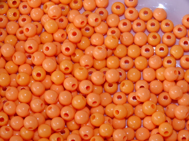 'Orange Sorbet'  5mm x 6mm Acrylic Opaque Beads