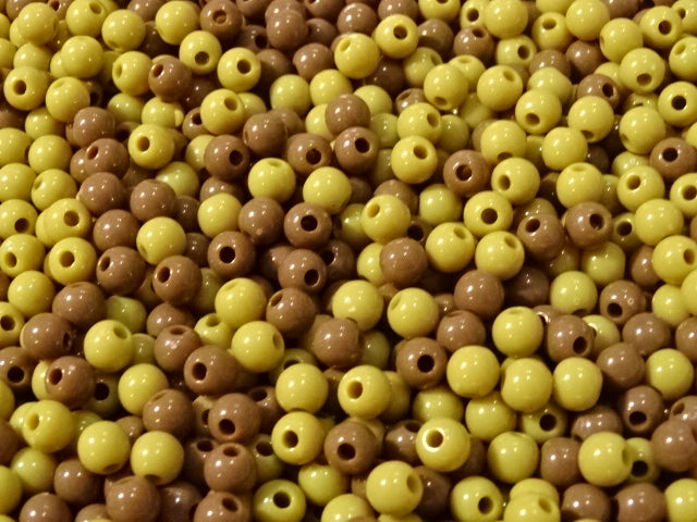 'Woodland Moss Mix'  6mm x 5mm Opaque Acrylic Beads