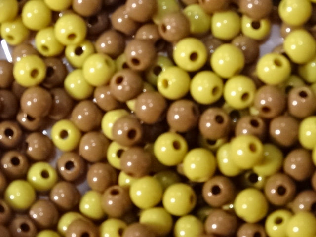 'Woodland Moss Mix'  6mm x 5mm Opaque Acrylic Beads