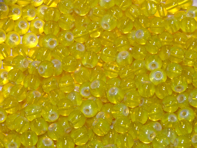 'Sherbert Lemon'  Imitation Opalite Glass Beads  6mm