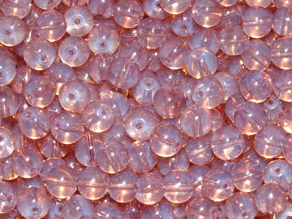 'Twilight Rose'  Opalite Effect 8mm Glass Beads