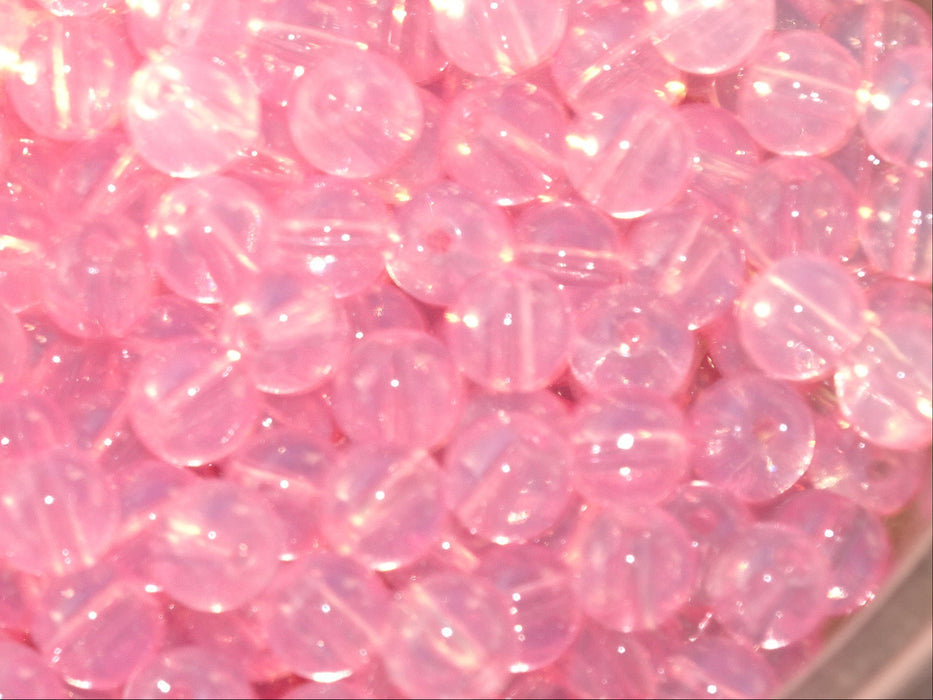 6mm Glass Beads  'Carnation Opalite'