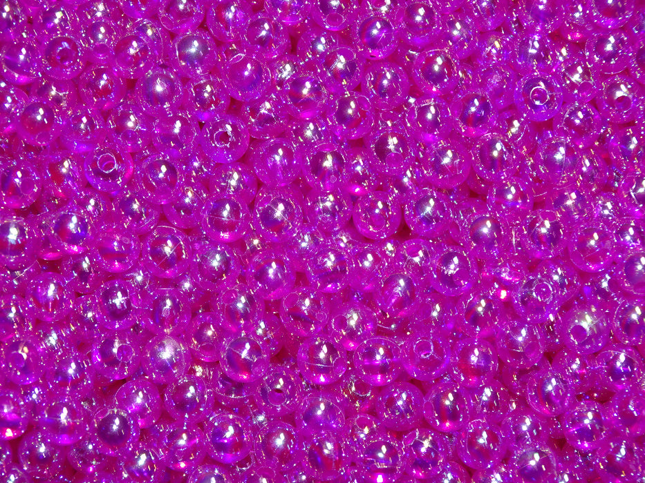 'Aurora Orchid'  6mm Ab Plated Acrylic Beads