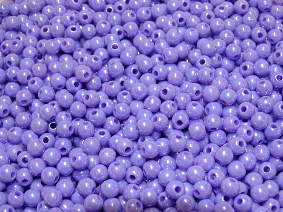 'Rainbow Hyacinth'  Ab Rainbow Plated 6mm Acrylic Beads