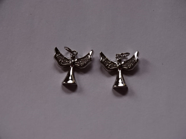 Silver coloured angel pendant