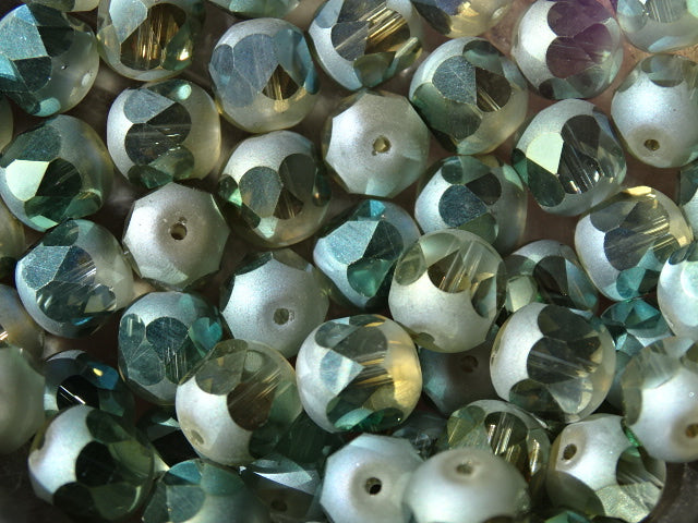 Aqua Sparkle 10mm glass beads