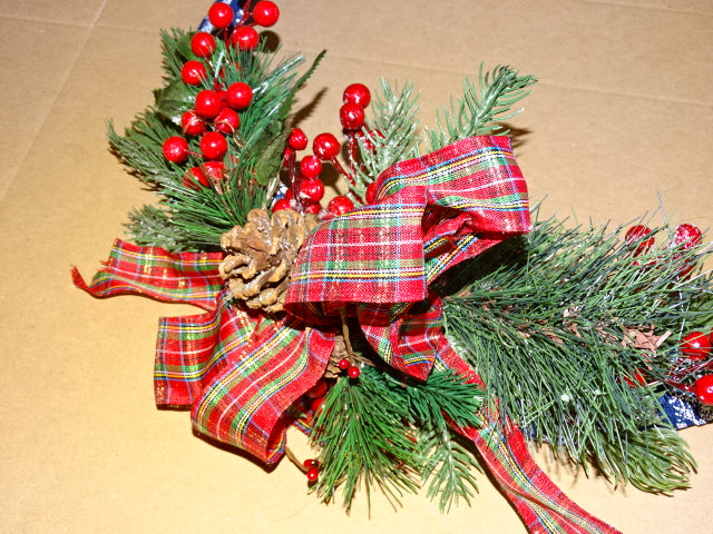 Large blue handmade wreath