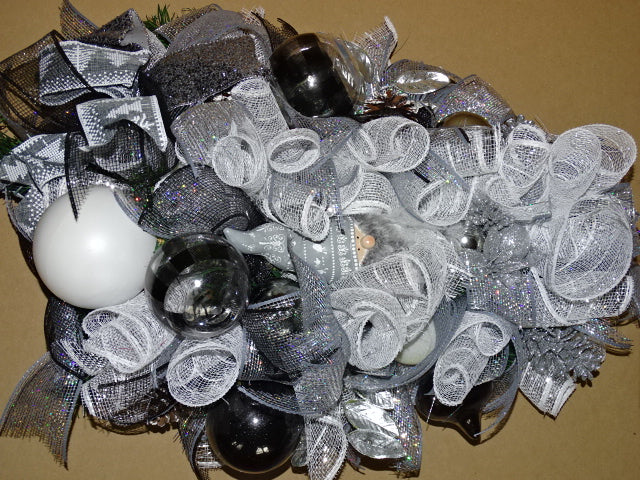 Beautiful Handmade Christmas garland wreath with Gonk